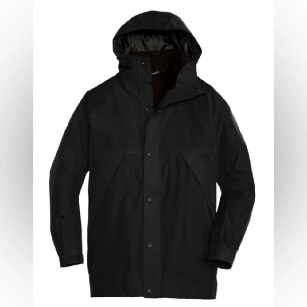 Port Authority Black Men’s 3-in-1 Windbreaker & Vest Combo Jacket with Hood